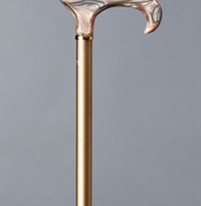 Elegant spadserestok i aluminium med champagnefarvet akrylhåndtag fra Gastrock